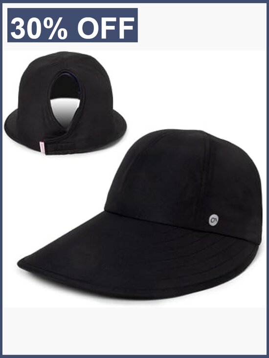 UPF 50 Wide Brim Ponytail Sun Hat - Lightweight Breathable main image 6